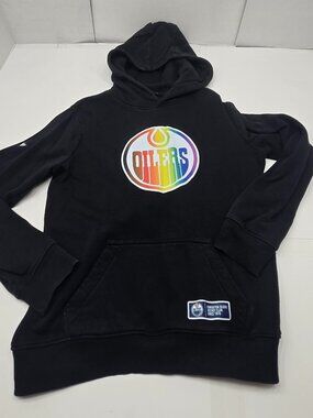 Edmonton Oilers Rainbow Logo Hoodie – Youth XL 14/16